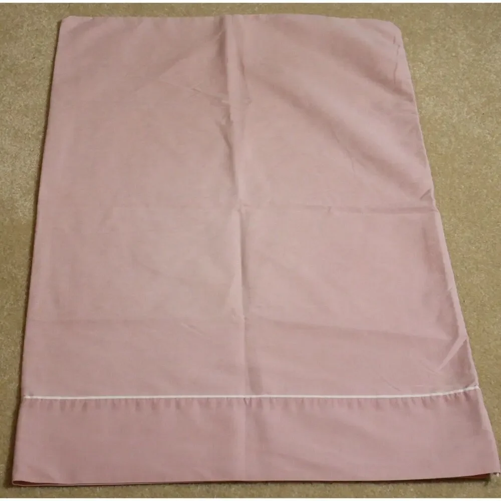 Stevens Pillowcase Standard Pink White Cotton Blend Modern USA Vintage
